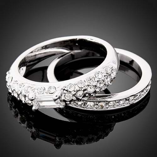 CHANNEL SWAROVSKI CRYSTAL WEDDING SET-sz9